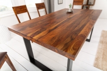 eettafel sheesham hout 140 cm