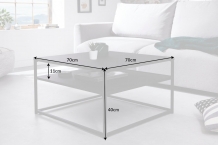 salontafel zwart metaal 70 cm