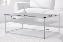 salontafel zwart metaal 100 cm