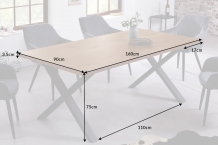 eettafel eikenlook bruin 160 cm