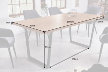 eikenlook eettafel bruin 180 cm