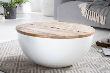 ronde salontafel Bowl wit