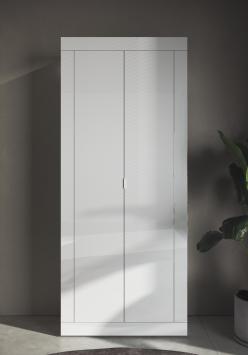 Basic hoogglans witte garderobe kast