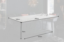 eettafel wit marmerlook 200 cm