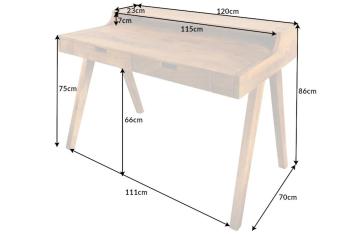 Bureau mangohout 120 cm