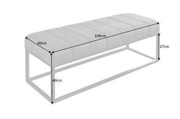 zitbankje taupegrijs 108 cm