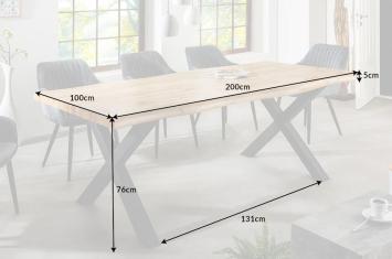 Tafel wild eiken kleur 200 cm