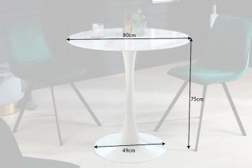 Afmetingen ronde tafel marmerlook 80 cm