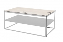 salontafel eiken metaal 95 cm