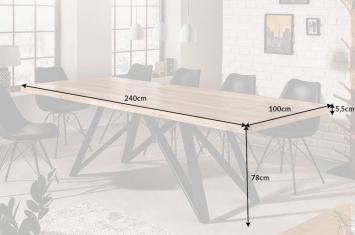 iron craft eettafel mangohout 240 cm