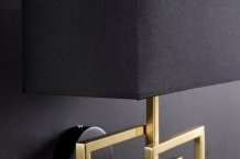 Wandlamp zwart goud Detail