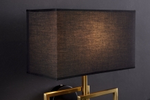 Wandlamp zwart goud ingezoomd