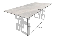 eettafel taupe keramiek 200 cm