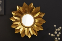 wandspiegel zonnebloem goud