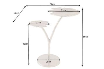 Bijzettafel Ginkgo Leaf zilver