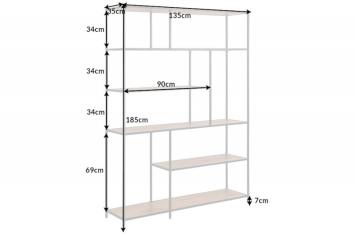 vakkenkast Slim eikenlook 135 cm