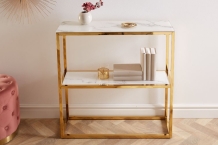 sidetable goud marmerlook 80 cm