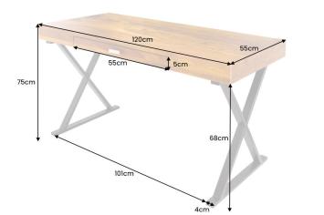 Bureau Element sheesham hout 120 cm