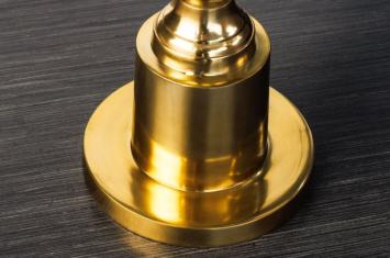 Ronde bijzettafel goud zwart