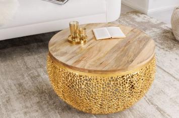 Salontafel goud mango 80 cm