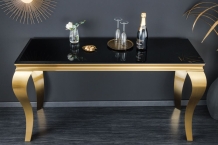 Sidetable barok goud zwart glas