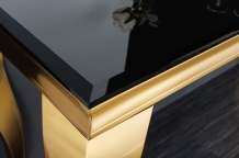 Sidetable barok goud zwart glas