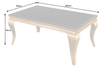 Barock salontafel goud & zwart glas