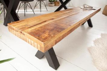 eettafel bank mango hout 160 cm