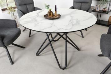 ronde tafel keramiek wit 120 cm