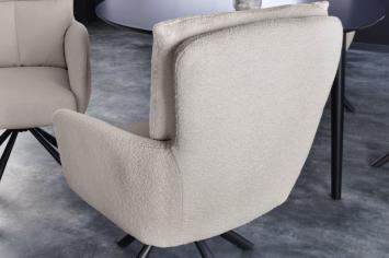 Moderne draaibare stoel Boucle beige