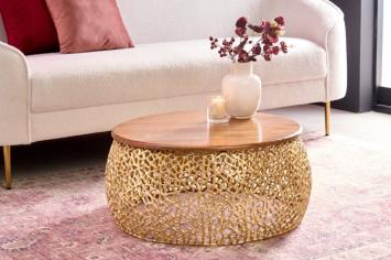 Salontafel goud acacia 73 cm