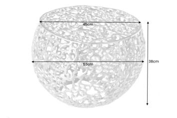 Afmetingen bijzettafel filigraan goud 53 cm