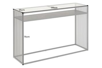 sidetable eikenlook metaal 120 cm