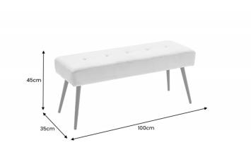 zitbankje donkergrijs 100 cm