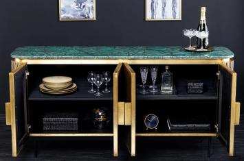 Venezia Sideboard goud groen 160 cm