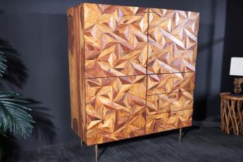 Highboard kast sheesham goud