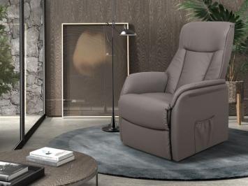 Relaxfauteuil taupe met sta op functie