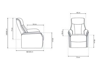 Relaxfauteuil taupe met sta op functie