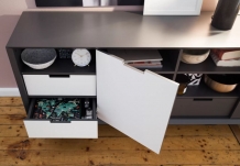 Sideboard grijs en wit 180 cm