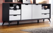 Sideboard grijs en wit 180 cm