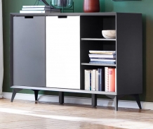 Sideboard grijs en wit 137 cm