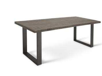 eettafel mangohout zwart 200 cm