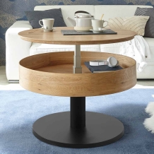 ronde salontafel eiken 75 cm