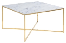 salontafel goud wit marmerlook 80 cm