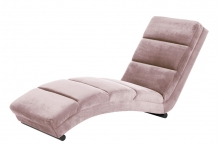 lounche bank fluweel rose