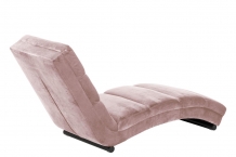 lounche bank fluweel rose