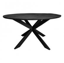 zwarte ronde tafel mango 140