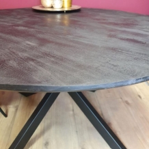 ronde zwarte tafel mango 150