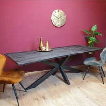 zwarte tafel mangohout 240 cm