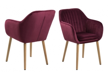 eetkamerstoelen armleuning bordeaux